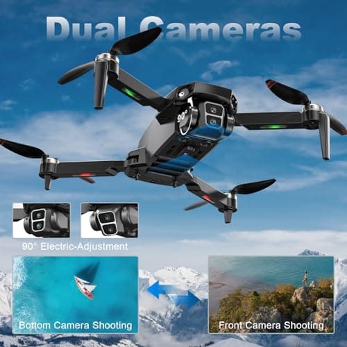 Drone with Camera for Adults 4K, Brushless Motor Drones for Kids Beginners, 60 Mins Flight, 130° Lens, FPV Foldable RC Quadcopter, Gesture Photography, Toys Gifts for Teen Boys Girls, Black 3