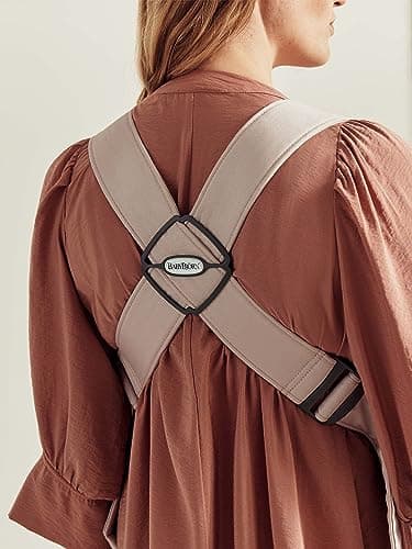 BabyBjörn Baby Carrier Mini, 3D Jersey, Light Beige | Newborn Carrier (7-25 lbs), Ergonomic, Easy-to-Use 5