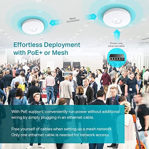 TP-Link EAP650 Ultra-Slim Wireless Access Point | Omada True WiFi 6 AX3000 | DC Adapter Included | Mesh, Seamless Roaming, WPA3, MU-MIMO | Remote & App Control | PoE+ Powered | Multi Control Options 4