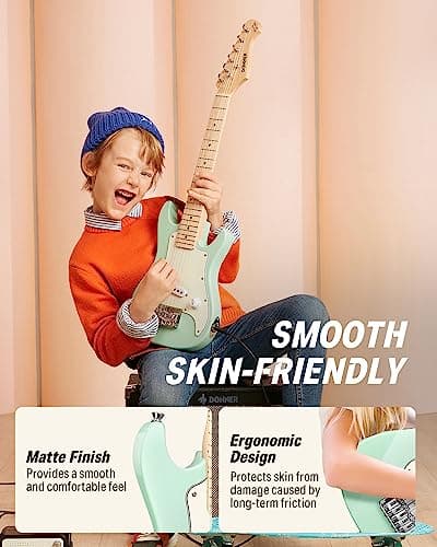 Donner 30 Inch Junior Electric Guitar Beginner Kit ST Style Mini Electric Guitar Starter Package for Teens with Amp, 600D Bag, Tuner, Picks, Cable, Strap, Extra Strings DSJ-100 4