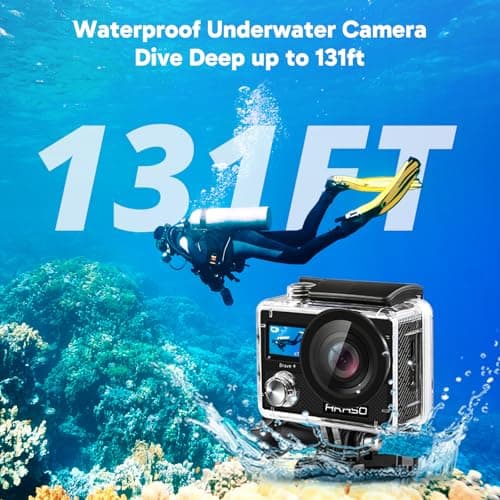 AKASO Brave 4 4K30fps 20MP WiFi Action Camera Ultra Hd with EIS 131ft Waterproof Camera Remote Control 5xZoom Underwater Camcorder with 2 Batteries and Bicycle Helmet Accessories Kit 2