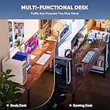 DUMOS 32 in Small Computer Desk for Home Office, Modern Study Work Table Simple Style for Bedroom, Writing Desks with X-Shaped Reinforcement, Rust 5