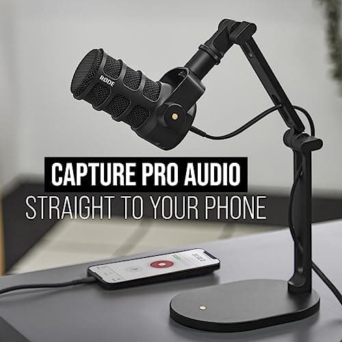 RØDE PodMic USB Versatile Dynamic Broadcast Microphone With XLR and USB Connectivity for Podcasting, Streaming, Gaming, Music-Making and Content Creation 5