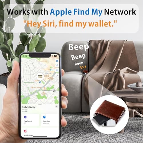 Eelexa Wallet Tracker Card, Rechargeable Thin Finder, Works with Apple Find My (iOS Only), Item Locator for Luggage Tags, Passports, Phone, IP68 Waterproof 3