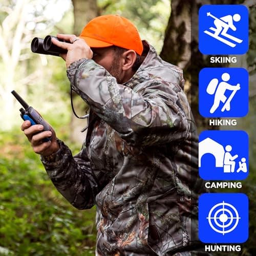 Motorola Solutions, Portable FRS, T802, Talkabout, Two-Way Radios Waterproof IP54 Walkie Talkie Emergency Preparedness, Rechargable, 22 Channel, 35 Mile, Black W/Blue, 2 Pack 3