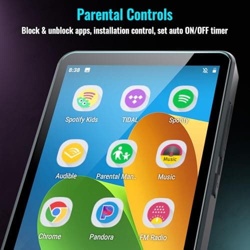MP3 Player for Kids with Spotify, Parental Controls, Spotify Kids, Audible, Amazon Music, Libby, 4.0" IPS Kids MP4 Music Player Up to 512GB (Black) 2