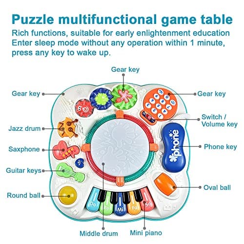 Dahuniu Baby Toy- Engaging Baby Activity Center for 6 12 18 Months Old- Safe, Sturdy, and Fun (11.8 x 11.8 x 12.2 inches) 3