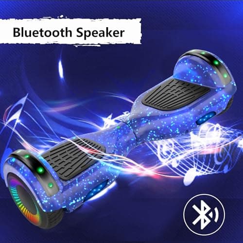 LIEAGLE Scooter With Seat Attachment, 6.5" Scooters Go Kart Combo With Colorful LED Lights & Bluetooth, For Kids Boys Girls Adults All Ages(Star Blue with Kart) 3