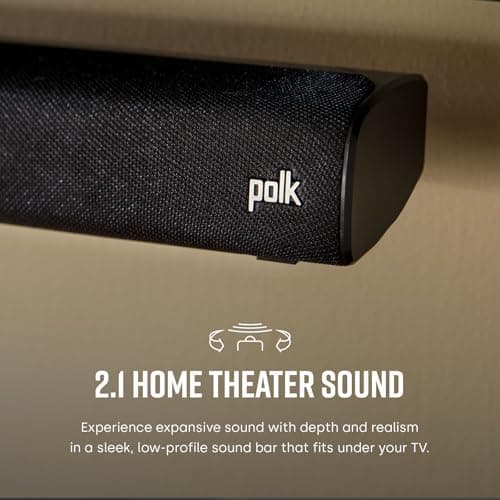 Polk Audio Signa S2 Sound Bar for Smart TV with Subwoofer, Wireless – Exclusive VoiceAdjust Technology, Ultra-Slim Design, Works with 4K & HD TVs, HDMI & Optical, Bluetooth, Wireless Streaming 2