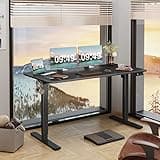 Furmax 55 x 24 Inches Electric Height Adjustable Standing Desk Large Sit Stand Up Desk Home Office Computer Desk Memory Preset with T-Shaped Metal Bracket, Black 2