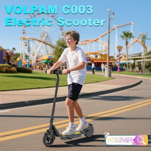 Electric Scooter for Kids Aged 6-12, LED Display, 3 Speeds, 250W Motor, Max 10 Miles Range, Top Speed 9Mph, 6.5'' Tires 2