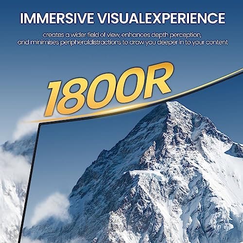 CRUA 27" Curved White Monitor, Full HD(1920x1080P) VA Panel 1800R 100HZ 120% sRGB Professional Computer Monitors, 3Sides Frameless, Flicker-Less,Blue Light Filter, for Office & Gaming (VGA, HDMI) 4