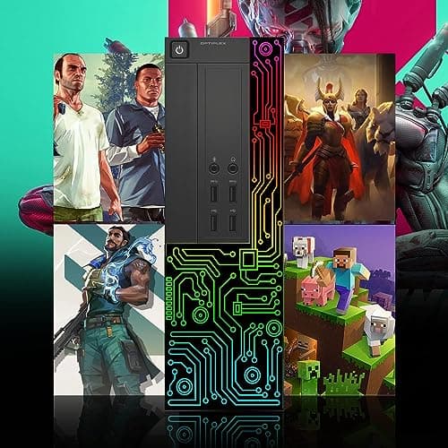 Dell Gaming OptiPlex Desktop RGB Computer PC, Intel Core i7, GeForce GT 1030 2GB GDDR5, 16GB RAM, 512GB SSD, 24 Inch HDMI Monitor, Keyboard Mouse and Headset, WiFi, W11 Pro (Renewed) 3
