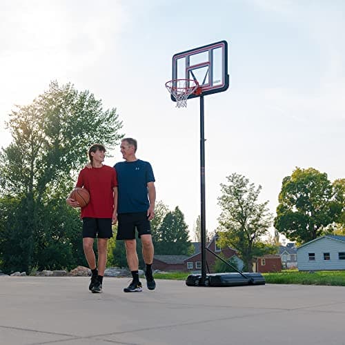 Lifetime NBA Portable Basketball Hoop, Adjustable Height 7.5-10 Ft, 44 Inch Shatterproof Fusion Backboard, Base with Wheels 2