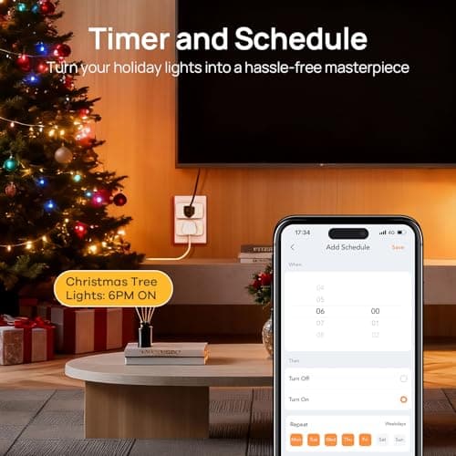 Linkind Matter Smart Plug, Work with Apple Home, Siri, Alexa, Google, SmartThings, Smart Home Smart Outlet Timer 15A/1800W, APP Remote Control & Schedule, ETL & FCC Certified, 2.4G Wi-Fi Only, 4 Pack 3