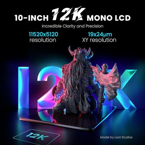 ELEGOO Saturn 3 Ultra MSLA 3D Printer with 10" 12K Monochrome LCD, Wi-Fi Transfer, ACF Release Liner Film, Desktop Resin 3D Printer with Large Printing Size of 8.62 × 4.84 × 10.24 inches 2