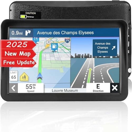 GPS Navigator for Car Truck RV - 9'' Touchscreen Navigation System, 2025 North America Maps Free Lifetime Updates, Turn-by-Turn Voice Guidance, Speed & Red Light Warning, GPS Navigation for All Cars