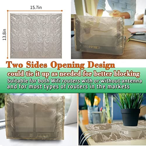 WiFi Router EMF Protection Cover, Radiation Shielding Faraday Cage for Router, 99.999% Blocking, 13.8"x15.7" 4