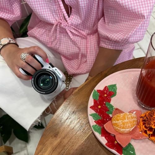 KODAK PIXPRO AZ405-WH 20MP Digital Camera 40X Optical Zoom 24mm Wide Angle Lens Optical Image Stabilization 1080P Full HD Video 3" LCD Vlogging Camera (White), Full Frame 4