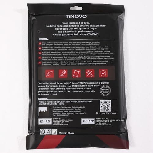 TiMOVO Universal Case for 10.1 Inch Android Tablet with Pen Loop, Lightweight Folding Stand Cover with Hand Strap for All 9.6"-11" Touchscreen Tablet, Black 5