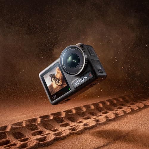 DJI Osmo Action 4 Essential Combo, 4K/120fps Waterproof Action Camera with a 1/1.3-Inch Sensor, Stunning Low-Light Imaging,10-bit & D-Log M Color Performance, Long-Lasting 160 Mins, Outdoor Camera 5