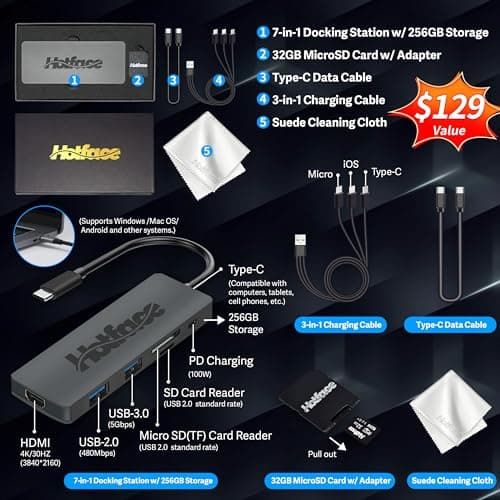 HP Stream 14" HD BrightView Laptop, Intel Processor N150, 16GB RAM, 416GB Storage (128GB eMMC + 288GB Docking Station Set), Intel UHD Graphics, 720p Camera, Wi-Fi, 1 Year Office 365, Win 11 S, Gold 2