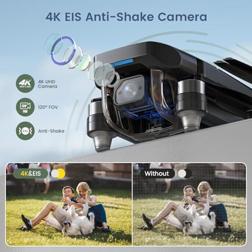 Holy Stone GPS Drone With 4K EIS Camera For Adults, HS175G 249g Foldable RC Quadcopter With Auto Return, Follow Me, 60 Mins Flight Time, Battery Fast Charge, Headless Mode, Upgraded HS175D 2