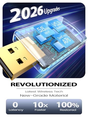 Mini Wireless CarPlay Adapter for iPhone & Android Auto (2026 Upgrade), No Delay, Fast & Stable Connection, Plug & Play, Converts Wired to Wireless Carplay Dongle for 2016+ Cars, USB-A/Type-C Port 4