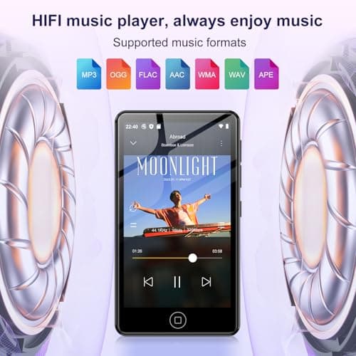 80GB MP3 Player with Bluetooth and WiFi, Android Spotify Music Player for Pandora, Amazon Music, Audible. 4.02" Touchscreen, Speaker, Supports Play Store,Up to 512GB 2