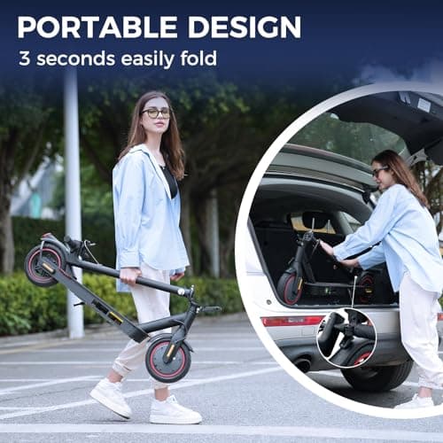 HopCycle Electric Scooters - 500W Adult Electric Scooter, 18 MPH Top Speed, 8.5'' Tires,21 Miles Long Range, Portable E Scooter for Adults and Teens 5