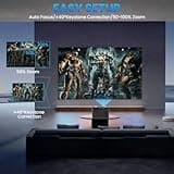 GROVIEW Fully Sealed Projector 1500 ANSI 4k Projector with WiFi and Bluetooth, Native 1080P Outdoor Projector with Auto Focus/Keystone, 50% Zoom, Compatible with iOS/Android/PC/TV Stick 5