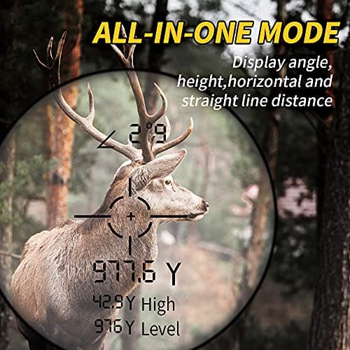 REVASRI Hunting Laser Rangefinder with Rechargeable Battery 1000 Yards Hunting Range Finder with Target Acquisition Technology Easy-to-Use Clear Accurate Rangefinders for Hunters 3