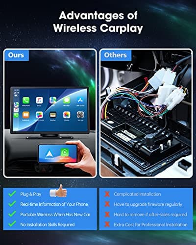9-Inch Wireless Car Stereo with Carplay, Backup Camera, GPS Navigation, Android Auto - by LAMTTO 5