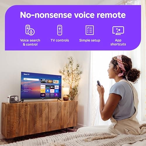 Roku Smart TV 2025 – 40-Inch Select Series, 1080p Full HD TV TV with Voice Remote – Flat Screen LED Television with Wi-Fi for Streaming Live Local News, Sports, Family Entertainment 4