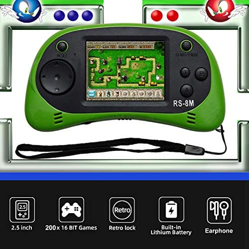 Kids Handheld Portable Video Game Player with 200 Games - 16 Bit 2.5 Inch Screen Mini Retro Electronic Machine for Boys Girls 4