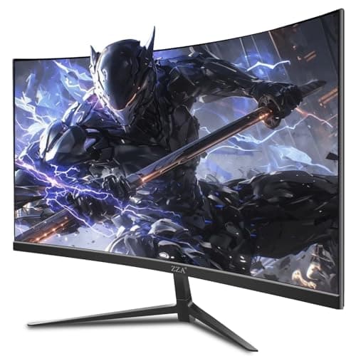 ZZA 27" Curved Gaming Monitor, 280Hz FHD 1080P, 1800R VA Panel, 100% sRGB, AMD FreeSync, 1ms MPRT, Esports Ready Display, Flicker-Free, HDMI & DP, VESA Mount - Black 2