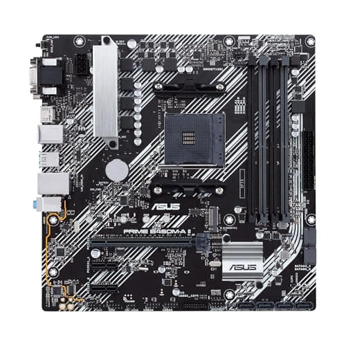 ASUS Prime B450M-A II AMD AM4 (Ryzen 5000, 3rd/2nd/1st Gen Ryzen Micro ATX Motherboard (128GB DDR4, 4400 O.C.), NVMe, HDMI 2.0b/DVI/D-Sub, USB 3.2 2, BIOS Flashback, and Aura Sync) 2
