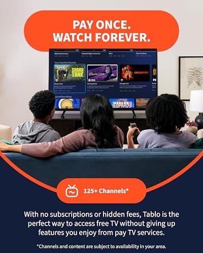 Tablo TV 4th Gen 2-Tuner Over-The-Air (OTA) DVR - Watch, Pause & Record Live TV, News, Sports & Movies Throughout Your Home Over Wi-Fi - Pairs w/Any TV Antenna - 50+ Hrs Recording - No Subscriptions 3