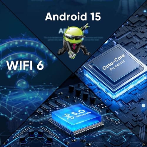 WXUNJA Android 15 Tablet,11 Inch Tablets with Octa Core Processor, 12GB RAM 128GB ROM 1TB Expand, Widevine L1, 8000mAh Battery, 2.4/5Ghz Dual WiFi/GPS/FM, 5/8MP Cameras, Case Included, Blue 3