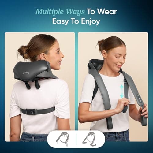 Etekcity Cordless Neck Massager for Pain Relief Deep Tissue, Shiatsu Shoulder Massager with Heat, Massage Tools for Back, Trapezius, Lymphatic Drainage, Relaxation Therapy for Him&Her,Women,Men,Cadeo 7
