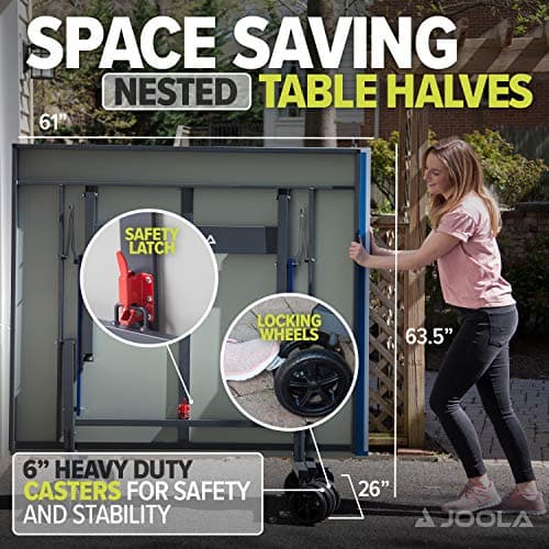 JOOLA Nova Pro Plus Indoor/Outdoor Table Tennis Table with Weatherproof 5