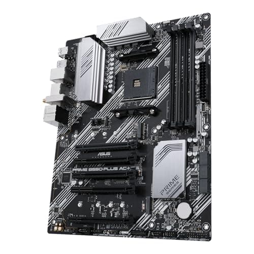 ASUS Prime B550-PLUS AC-HES AMD AM4 (3rd Gen Ryzen) ATX Motherboard (Dual M.2, PCIe4.0, WIFI5, 1Gb Ethernet, SATA 6 Gbps, USB 3.2 Gen 2 Type-C, Front USB 3.2 Gen 1 Type-C and CEC Tier II Ready) 4