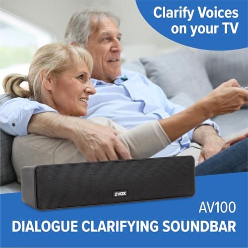 ZVOX AccuVoice AV100 Compact TV Soundbar Speaker with 6 Levels of Voice Boost, Black 2