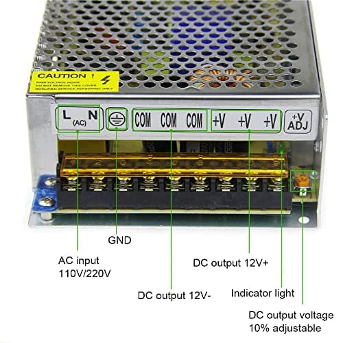 ALITOVE DC 12V 20A 240W Power Supply Transformer Switch AC 110V / 220V to DC 12V 20amp Switching Adapter Converter LED Driver for LED Strip Light CCTV Camera Security System 4