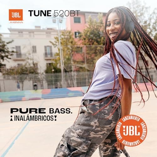 JBL Tune 520BT - Wireless On-Ear Headphones, Up to 57H Battery Life and Speed Charge, Lightweight, Comfortable and Foldable Design, Hands-Free Calls with Voice Aware (Black) 5