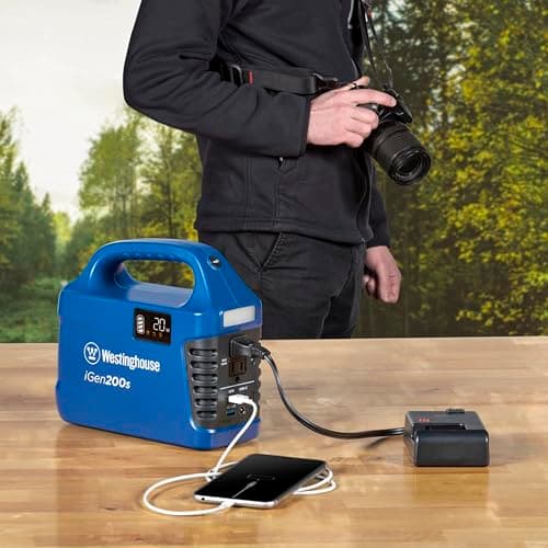 Westinghouse 194Wh 300 Peak Watt Portable Power Station & Solar Generator, Modified Sine Wave AC Outlet, Backup Lithium Battery for Camping, Home, Travel, Indoor/Outdoor Use (Solar Panel Not Included) 2