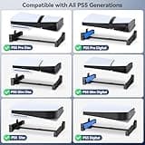 OIVO PS5/ Slim/Pro Horizontal Stand for Disc & Digital Console, Stable PS5 Accessories Base Stand with Upgraded Support Rods on Bottom & Scalable Design for PlayStation 5 Console-Black 2