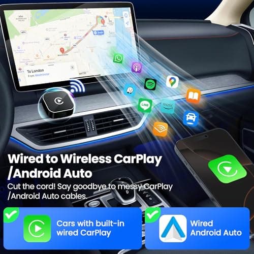 Wireless CarPlay Adapter 2026 Upgrade - Small Size, Fast Stable Connection, Plug-and-Play for iPhone iOS & Android Devices 3