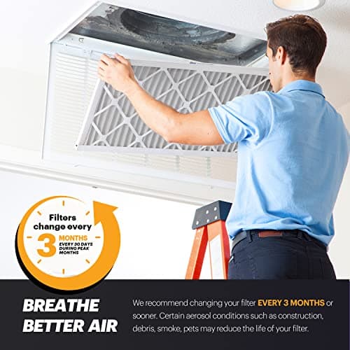 BNX TruFilter 20x20x1 Air Filter MERV 11 (6-Pack) - MADE IN USA - Allergen Defense Electrostatic Pleated Air Conditioner HVAC AC Furnace Filters for Allergies, Dust, Pet, Smoke, Allergy MPR 1200 FPR 7 5