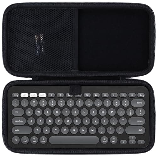 Lebakort Hard Case Compatible with Logitech Pebble Keys 2 K380s K380 Keyboard (Graphite Case)
